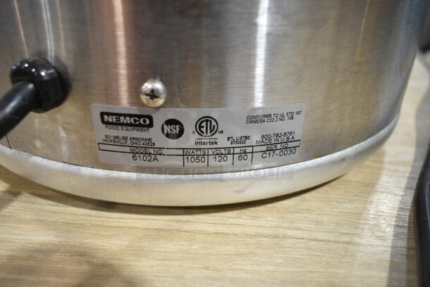 2017 Nemco 6102A Stainless Steel Commercial Countertop Soup Kettle Food Warmer. 120 Volts, 1 Phase. Tested and Working! - Image 5 of 5