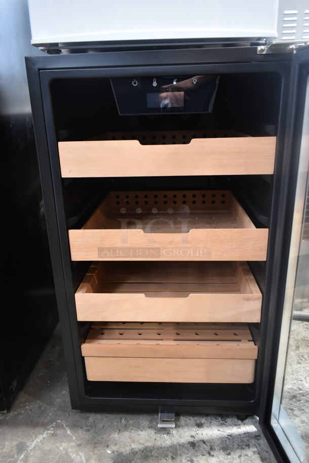 BRAND NEW SCRATCH AND DENT! Whynter CHC-421HC 4.2 cu.ft. Cigar Cabinet Cooler and Humidor with Humidity Temperature Control and Spanish Cedar Shelves. 115 Volts, 1 Phase. Tested and Working! - Image 4 of 7