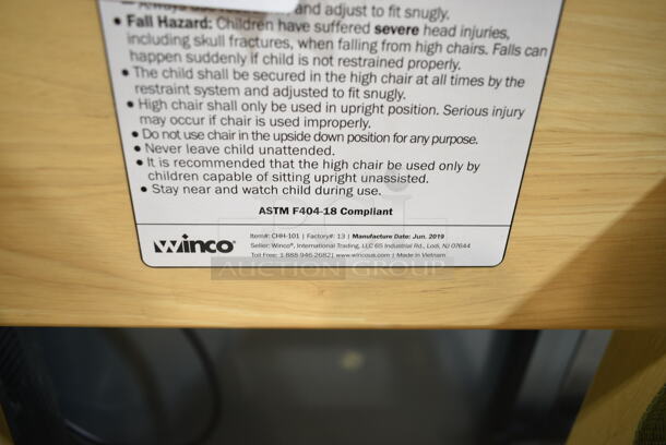 Wood Pattern High Chair.  - Image 6 of 6