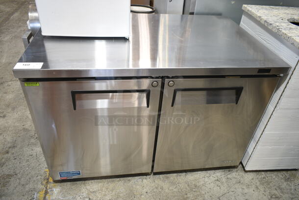 Turbo Air MUR-48-N Stainless Steel Commercial 2 Door Undercounter Cooler. 115 Volts, 1 Phase. Tested and Working! - Image 1 of 5
