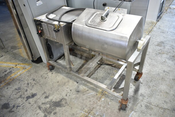 Metal Commercial Floor Style Marinator on Commercial Casters. Tested and Working! - Image 2 of 9