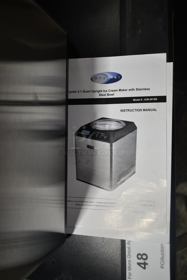 BRAND NEW SCRATCH AND DENT! Whynter ICM-201SB 2.1 Quart Countertop Automatic Ice Cream Maker. 115 Volts, 1 Phase. Tested and Working! - Image 8 of 10