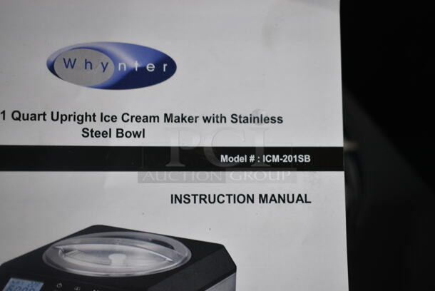 BRAND NEW SCRATCH AND DENT! Whynter ICM-201SB 2.1 Quart Countertop Automatic Ice Cream Maker. 115 Volts, 1 Phase. Tested and Working! - Image 10 of 10