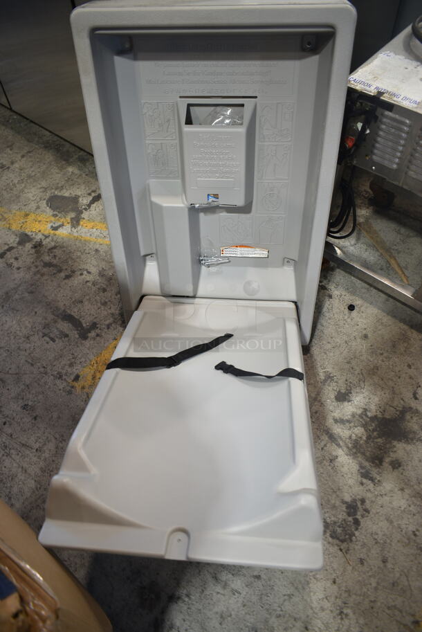 Koala Kare Gray Poly Wall Mount Diaper Changing Station.  - Image 3 of 7