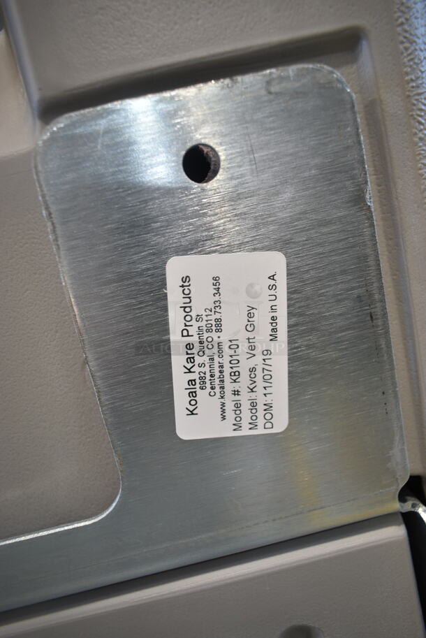 Koala Kare Gray Poly Wall Mount Diaper Changing Station.  - Image 7 of 7