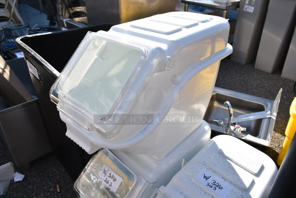 3 BRAND NEW SCRATCH AND DENT! Bakers Mark 6.3 Gallon / 100 Cup Shelf Ingredient Bin with Flip Lid. 3 Times Your Bid!  - Image 3 of 8
