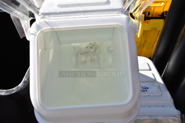 3 BRAND NEW SCRATCH AND DENT! Bakers Mark 6.3 Gallon / 100 Cup Shelf Ingredient Bin with Flip Lid. 3 Times Your Bid!  - Image 4 of 8