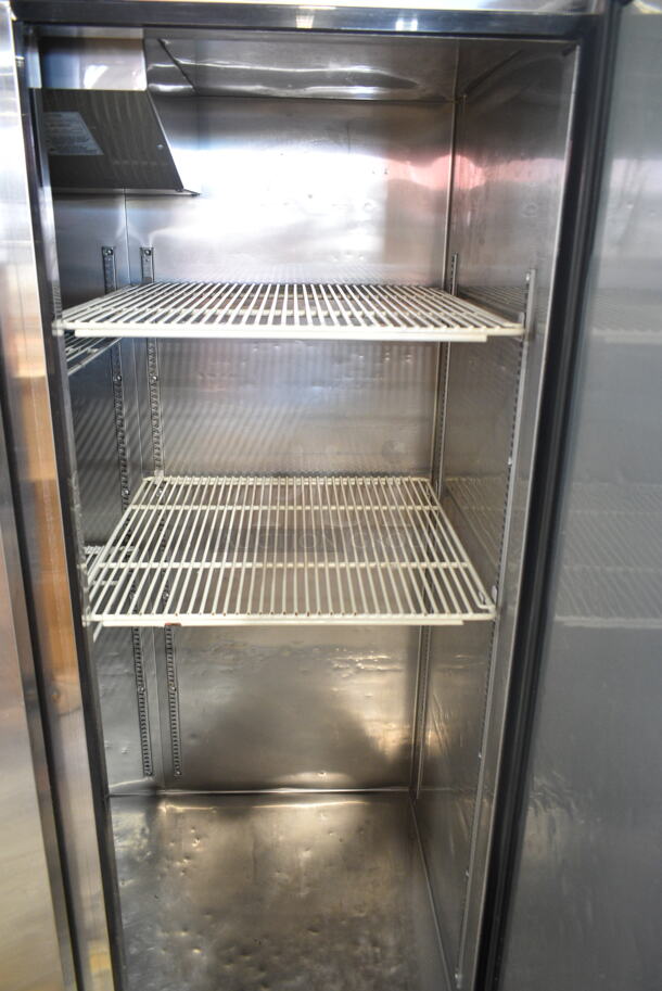 Turbo Air M3R72-3-N Stainless Steel Commercial 3 Door Reach In Cooler w/ Poly Coated Racks on Commercial Casters. 115 Volts, 1 Phase. Tested and Working! - Image 4 of 7