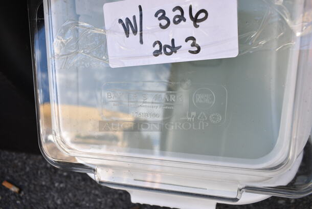 3 BRAND NEW SCRATCH AND DENT! Bakers Mark 6.3 Gallon / 100 Cup Shelf Ingredient Bin with Flip Lid. 3 Times Your Bid!  - Image 7 of 8