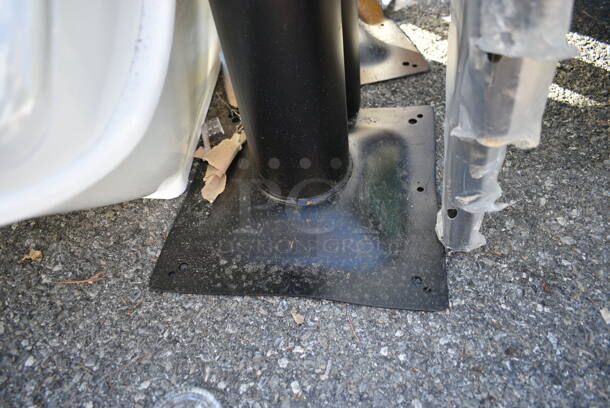 3 BRAND NEW SCRATCH AND DENT! Black Metal Table Base Column. 3 Times Your Bid!  - Image 3 of 5