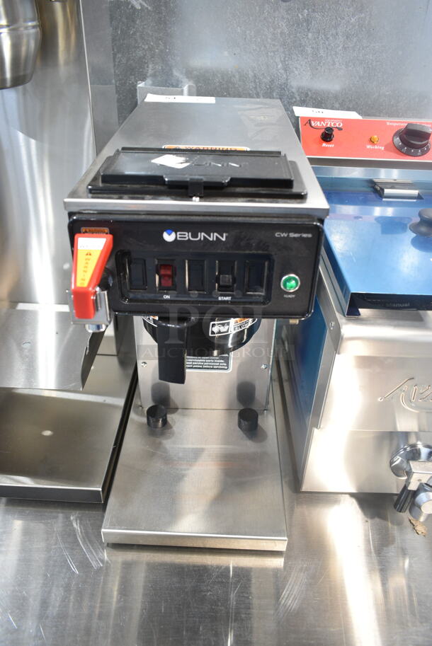 BRAND NEW SCRATCH AND DENT! 2023 Bunn CWTF15-TC Stainless Steel Automatic Thermal Carafe Coffee Brewer w/ Hot Water Dispenser and Poly Brew Basket. 120 Volts, 1 Phase.  - Image 2 of 7