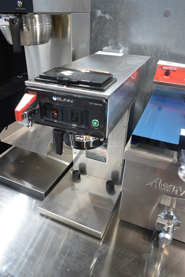 BRAND NEW SCRATCH AND DENT! 2023 Bunn CWTF15-TC Stainless Steel Automatic Thermal Carafe Coffee Brewer w/ Hot Water Dispenser and Poly Brew Basket. 120 Volts, 1 Phase.  - Image 3 of 7