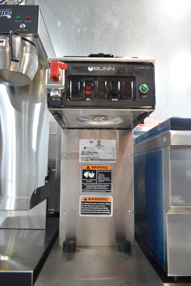 BRAND NEW SCRATCH AND DENT! 2023 Bunn CWTF15-TC Stainless Steel Automatic Thermal Carafe Coffee Brewer w/ Hot Water Dispenser and Poly Brew Basket. 120 Volts, 1 Phase.  - Image 5 of 7