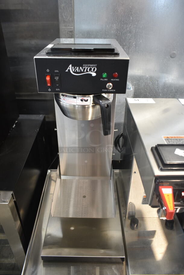 BRAND NEW SCRATCH AND DENT! Avantco 177CMAPADJ Automatic Airpot Coffee Maker with Adjustable Shelf and Metal Brew Basket. 120 Volts, 1 Phase.  - Image 2 of 8