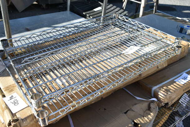 PALLET LOT of 4 BRAND NEW Items Including Regency 600WS1530  18 Gauge Stainless Steel 15" Wide Solid Wall Shelf, Regency 600DOS1248 Double Deck Overshelf, 427TB3030 Lancaster Table & Seating Excalibur 30" x 30" Cross Outdoor Table Base Plate, Regency 460EGSC2436 NSF Green Wire Security Cage - 24" x 36" x 61". 4 Times Your Bid!  - Image 9 of 10