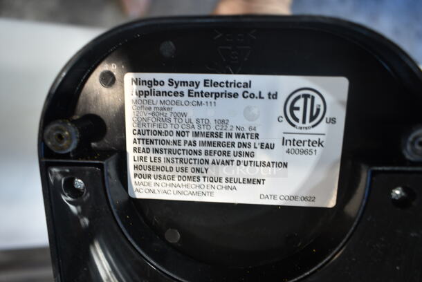 4 Various Items Including Keurig Single Cup Coffee Machine, Cook's Essentials CM-111 Coffee Machine, Liba Bug Zapper, Buckeye Wet Chemical Fire Extinguisher. We Will Not Ship the Fire Extinguisher. 4 Times Your Bid!  - Image 7 of 12