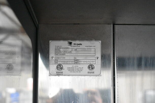 Fri-jado MD25-5 SB Stainless Steel Commercial Open Grab N Go Merchandiser w/ Metal Shelves on Commercial Casters. 208 Volts, 1 Phase.  - Image 5 of 5