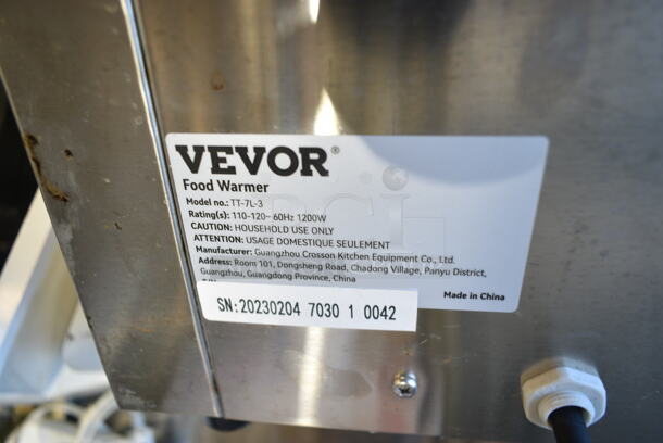 Vevor TT-7L-3 Stainless Steel Commercial Countertop Food Warmer. 110-120 Volts, 1 Phase. Tested and Powers On But Does Not Get Warm - Image 7 of 7