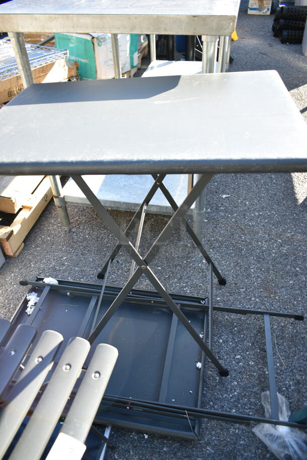 6 Items Including 2 Metal Folding Tables and 4 Metal Folding Chairs. 6 Times Your Bid!  - Image 6 of 8