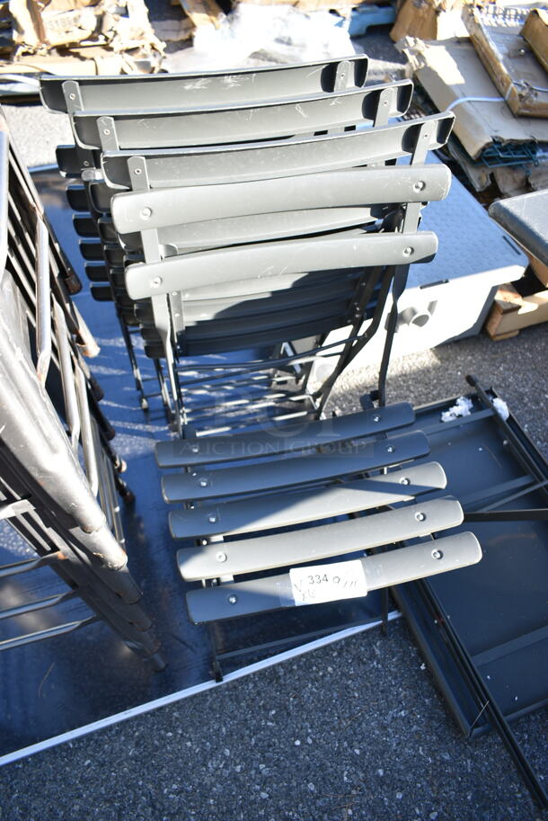 6 Items Including 2 Metal Folding Tables and 4 Metal Folding Chairs. 6 Times Your Bid!  - Image 7 of 8