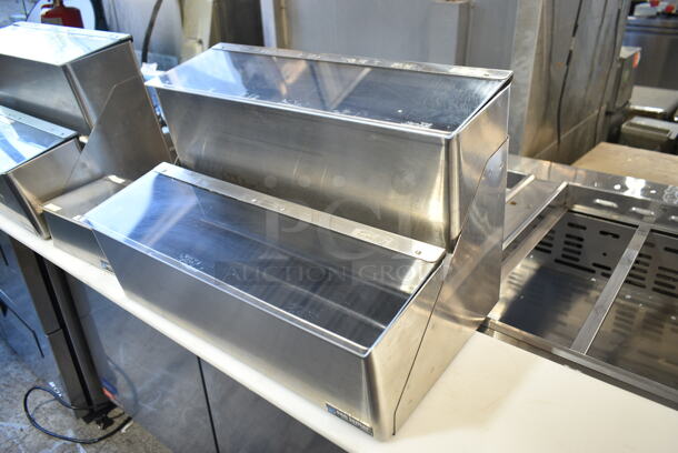 3 San Jamar Stainless Steel Countertop Topping Rails; Two 2 Tier. 18x12x13, 9x6x3.5. 3 Times Your Bid!  - Image 2 of 8