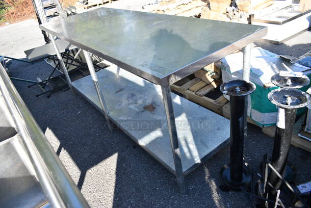 Stainless Steel Table w/ Metal Under Shelf.  - Image 1 of 4