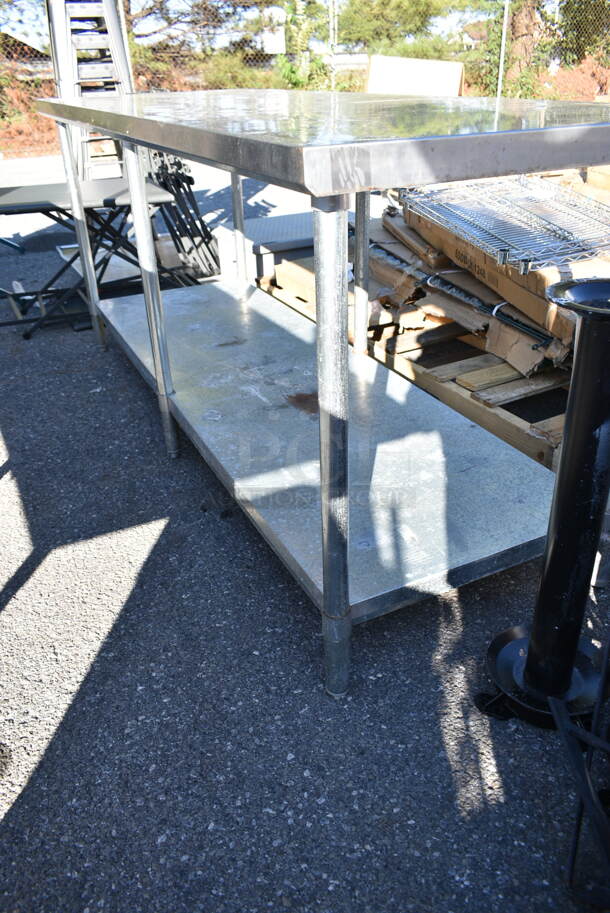 Stainless Steel Table w/ Metal Under Shelf.  - Image 2 of 4