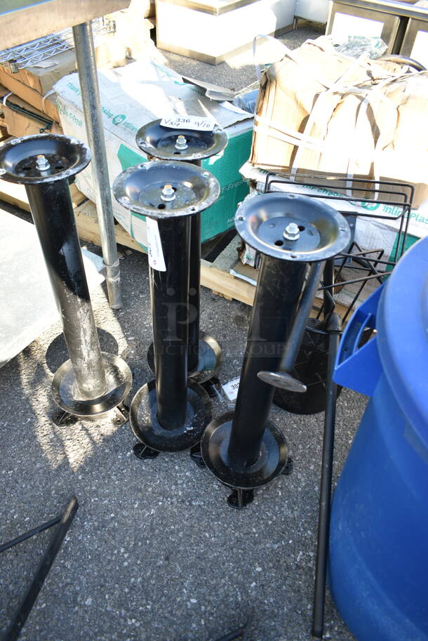 ALL ONE MONEKY! Lot of 6 Various Items Including Metal Table Base Columns, Trash Can and Frame.  - Image 4 of 8
