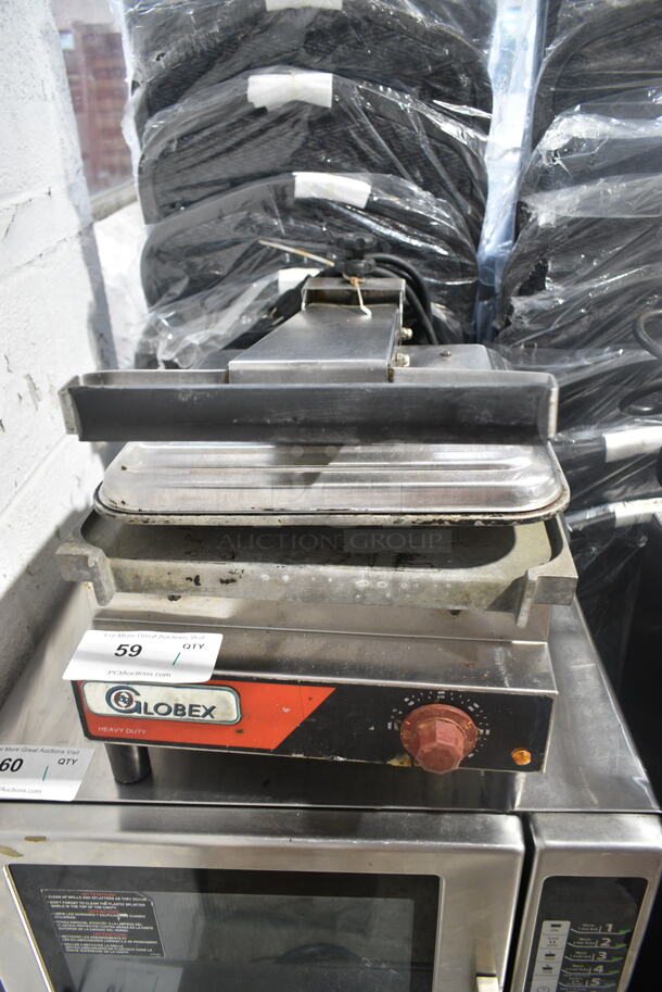 2017 Globex SASL Stainless Steel Commercial Countertop Panini Press. 120 Volts, 1 Phase. Tested and Working! - Image 1 of 5