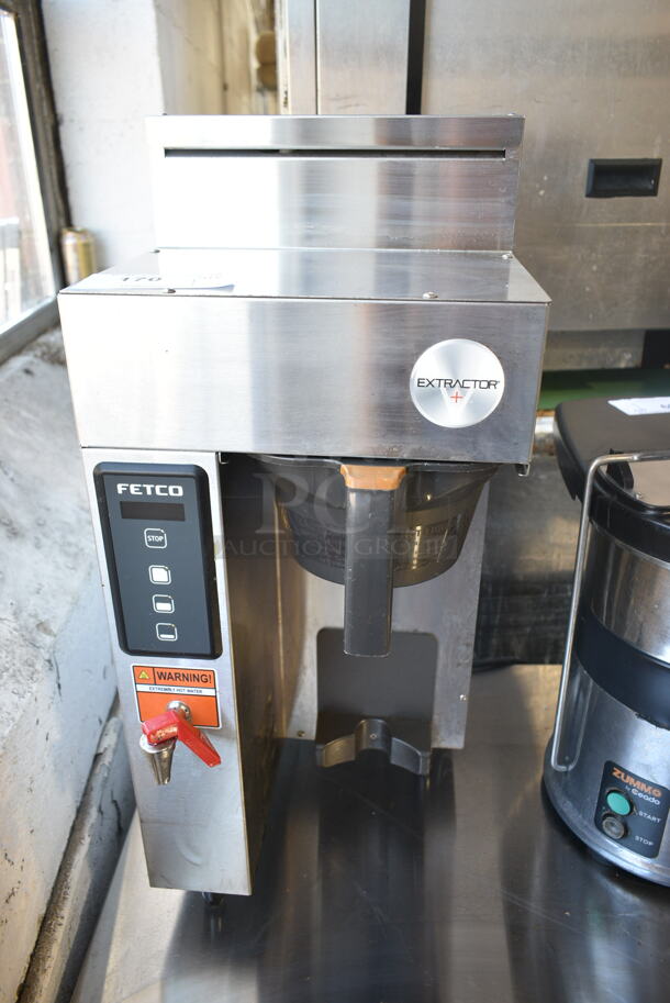 Fetco CBS-1131-XV Stainless Steel Commercial Countertop Coffee Machine w/ Hot Water Dispenser and Poly Brew Basket. 100-120 Volts, 1 Phase.  - Image 1 of 8