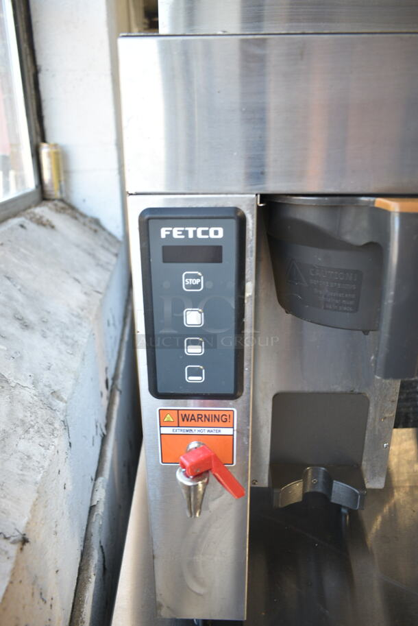 Fetco CBS-1131-XV Stainless Steel Commercial Countertop Coffee Machine w/ Hot Water Dispenser and Poly Brew Basket. 100-120 Volts, 1 Phase.  - Image 3 of 8