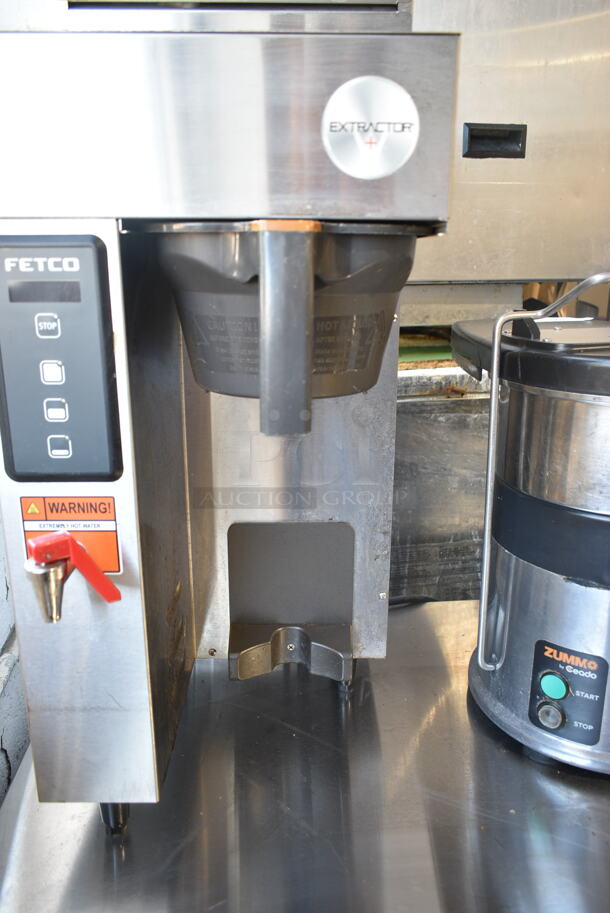 Fetco CBS-1131-XV Stainless Steel Commercial Countertop Coffee Machine w/ Hot Water Dispenser and Poly Brew Basket. 100-120 Volts, 1 Phase.  - Image 4 of 8