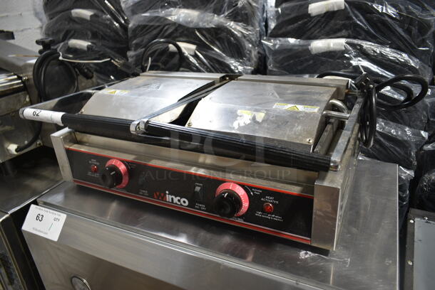 Winco ESG-2 Stainless Steel Commercial Countertop Double Panini Press. 120 Volts, 1 Phase. Tested and Working! - Image 2 of 5