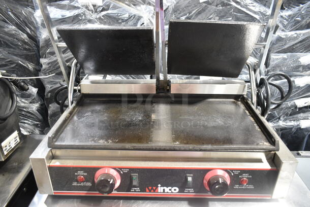Winco ESG-2 Stainless Steel Commercial Countertop Double Panini Press. 120 Volts, 1 Phase. Tested and Working! - Image 4 of 5