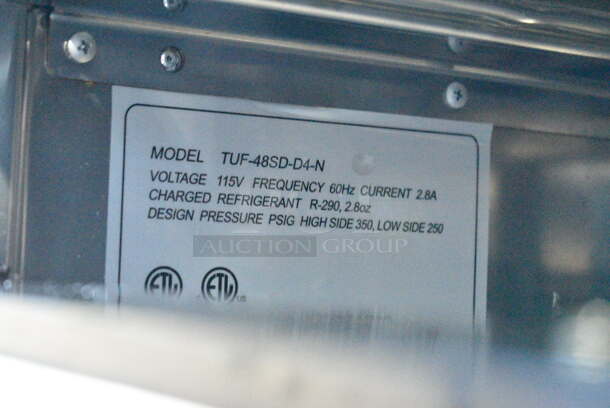 Turbo Air TUF-48SD-D4-N Stainless Steel Commercial 4 Drawer Undercounter Freezer. 115 Volts, 1 Phase. Tested and Working! - Image 6 of 6