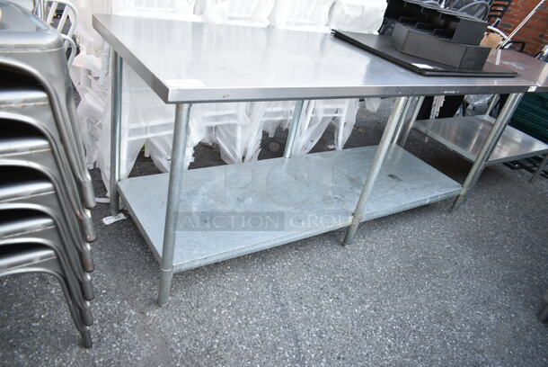 John Boos FBLG8430 Stainless Steel Table w/ Metal Under Shelf.  - Image 1 of 4