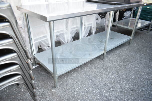 John Boos FBLG8430 Stainless Steel Table w/ Metal Under Shelf.  - Image 2 of 4