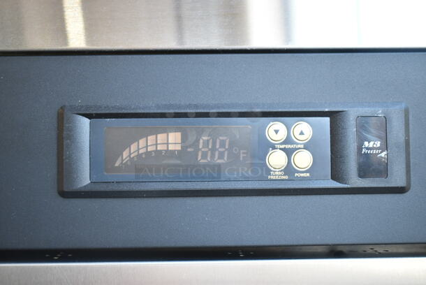 Turbo Air M3F72-3-N Stainless Steel Commercial 3 Door Reach In Freezer w/ Poly Coated Racks on Commercial Casters. 115 Volts, 1 Phase. Tested and Powers On But Does Not Get Cold - Image 3 of 8