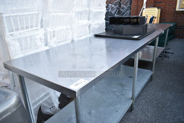 John Boos FBLG8430 Stainless Steel Table w/ Metal Under Shelf.  - Image 3 of 4
