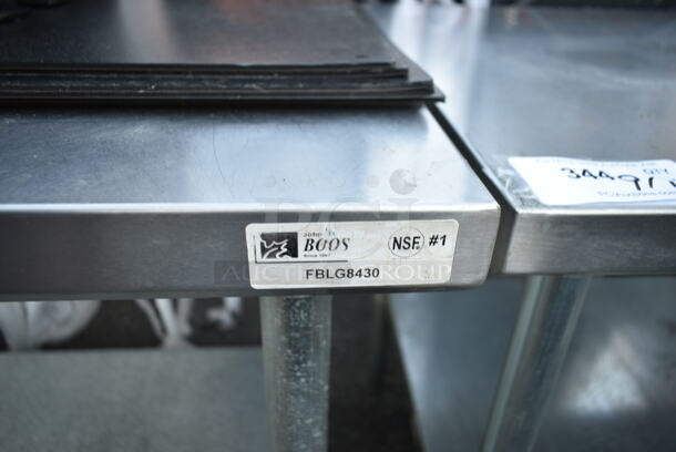 John Boos FBLG8430 Stainless Steel Table w/ Metal Under Shelf.  - Image 4 of 4