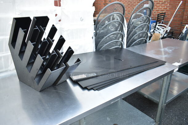 ALL ONE MONEY! Lot of Various Items Including 2 Black Poly Lid Holders and Black Panels.  - Image 1 of 5