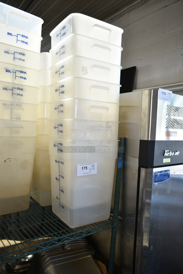 ALL ONE MONEY! Lot of 21 Poly 22 Quart Containers.  - Image 2 of 7