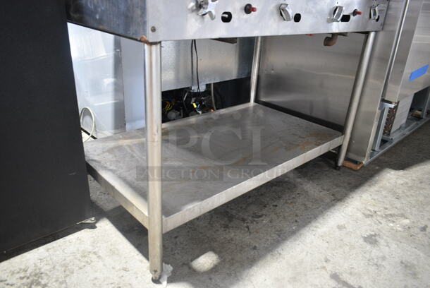 Jade Range JGT-2448-F Stainless Steel Commercial Natural Gas Powered Flat Top Griddle w/ Under Shelf. 24,000 BTU.  - Image 4 of 5