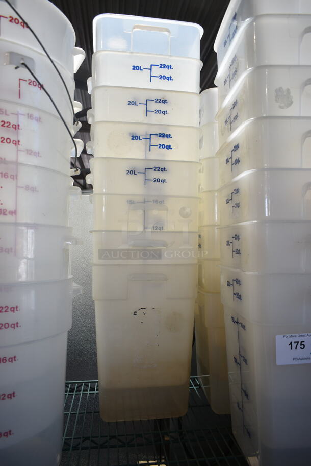 ALL ONE MONEY! Lot of 21 Poly 22 Quart Containers.  - Image 3 of 7