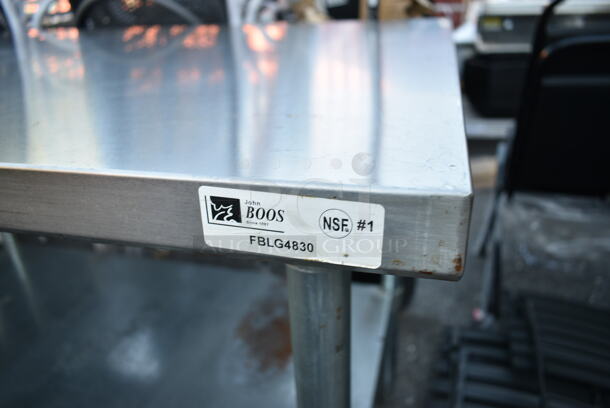 John Boos FBLG4830 Stainless Steel Commercial Table w/ Under Shelf.  - Image 4 of 4