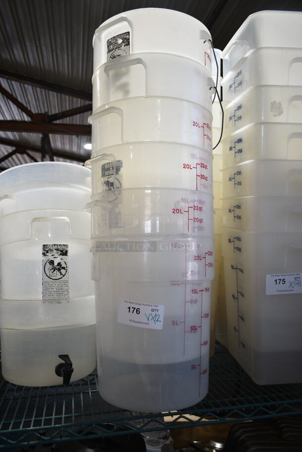 ALL ONE MONEY! Lot of 12 Poly Containers Including 4 DSPR6, 2 RFS18PP, 4 RFS22PP - Image 2 of 11