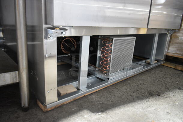 BRAND NEW SCRATCH AND DENT! 2024 Avantco 178A49RHC Stainless Steel Commercial 2 Door Reach In Cooler w/ Poly Coated Racks. 115 Volts, 1 Phase. Tested and Working! - Image 3 of 8