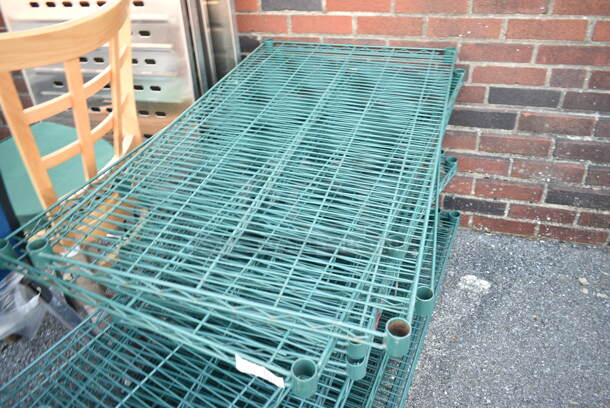 ALL ONE MONEY! Lot of 36 Green Finish Wire Shelves. Includes 30x24x1.5, 30x14x1.5, 42x24x1.5 - Image 5 of 6