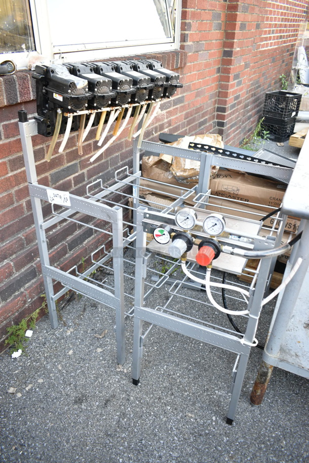 6 Soda Pumps on Chrome Finish Soda Station. 6 Times Your Bid! - Image 1 of 9