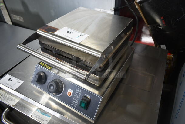 Vevor HT-2206B Stainless Steel Commercial Countertop Mini Waffle Maker. 110-120 Volts, 1 Phase. Tested and Working! - Image 2 of 6